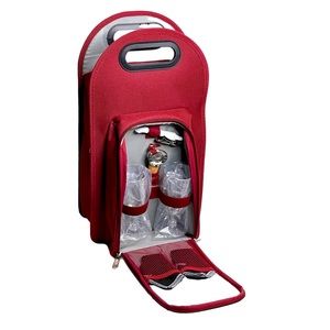 Holiday Gift Wine Carrier Bag Insulated Cooler Protection Carrying Tote Travel